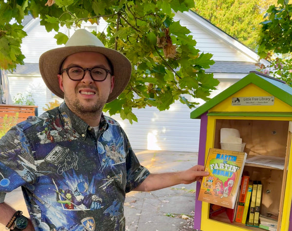 Fartin Martin books in Little free libraries.